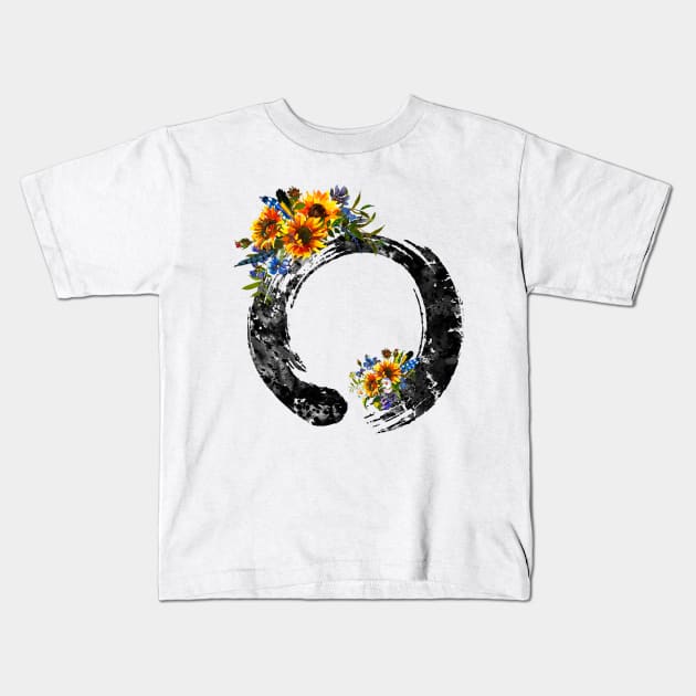 Japanese Zen Symbol Kids T-Shirt by erzebeth